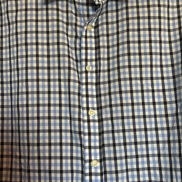 Teddy Stratford NYC men’s white and blue button down shirt size 6/XXL - Picture 3 of 9